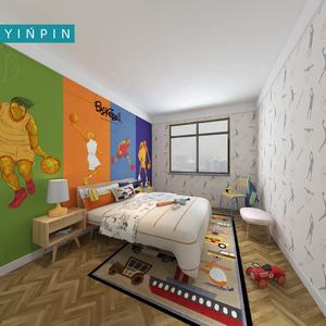 <span class=keywords><strong>Papier</strong></span> <span class=keywords><strong>peint</strong></span> mural de basket-ball populaire, frotté directement, pour chambre de garçon - Product Image 2