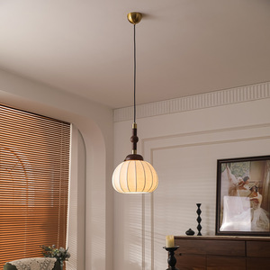 French-Style Vintage Silk Pendant Light Eye-Protecting Mid-Range Style for Dining Room Master Bedroom Study & Bedside - Product Image 3