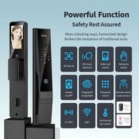 Serrure de porte électronique intelligente Smart Life avec empreinte digitale, mot de passe, reconnaissance faciale 3D, interphone et détection de paume PST-DDL4-TY