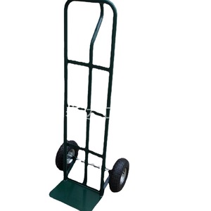Chariot à main à deux roues en acier rouge pour entrepôt industriel HT1805, durable, monocouche - Product Image 2