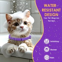 Collier apaisant réglable pour chiens et chats, à phéromones, étanche, anti-anxiété, avec couleur unie et étiquette OEM