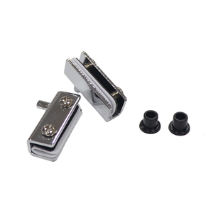 Nhà máy trực tiếp đồ nội thất bằng thép không gỉ cửa bản lề thiết lập mềm đóng cửa kính pivot kẹp với thiết kế hiện đại không có lỗ phần cứng - Product Image 4