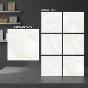 กระเบื้องพอร์ซเลนเคลือบเงาขนาด 800x800 มม. สีขาวคาราร่า คอลเลคชั่นหินอ่อนอิตาลีคลาสสิก - Product Image 1