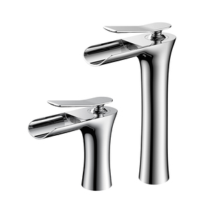 Grifo Mezclador de Lavabo de Cascada de Agua Fría y Caliente con un Solo Mango Cromado para Baño, Marca Kaiping <span class=keywords><strong>Aida</strong></span> - Product Image 1