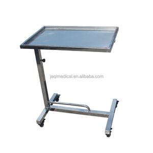 Table <span class=keywords><strong>auxiliaire</strong></span> simple en acier inoxydable JQ-SS01 pour clinique vétérinaire, chariot à instruments médicaux pour soins des animaux - Product Image 2