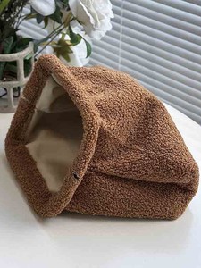 Bolsa de maquillaje suave de felpa tipo peluche, multifuncional, para viaje, con cremallera, bolsa de almacenamiento de cosméticos esponjosa para mujer - Product Image 4