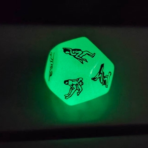 Dés à 12 faces pour jeux coquins, différentes actions sur chaque face, phosphorescents, blanc, noir, acrylique durable, amusants pour la maison, les fêtes de famille et les clubs - Product Image 3
