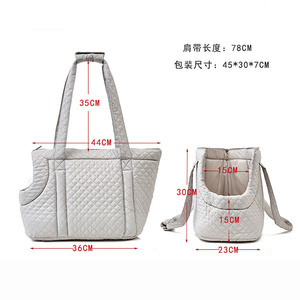 Bolsa de transporte para mascotas pequeña de invierno de alta calidad, bolsa de hombro para exteriores para perros a cuadros de lujo <span class=keywords><strong>S</strong></span> y L - Product Image 3