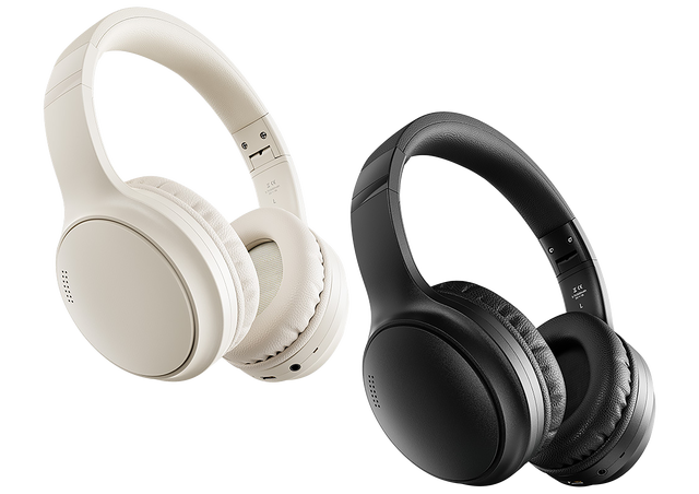 ANC Active Noise Cancelling Wireless Over Ear Headphones, Stereo  Headset with Long Battery Life for Office Travel