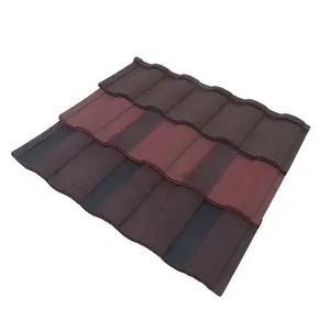 Beautiful color Roman stone coated metal roofing tiles colored making roman roof tile