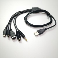 Câble de charge en PVC 5 en 1 pour SP/3DS/NDSLITE/WII U/PSP 1.2M câble USB accessoire de Console de jeu
