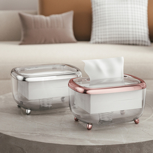 Boîte à mouchoirs en acrylique transparent <span class=keywords><strong>de</strong></span> luxe UCO, décoration d'intérieur, interrupteur magnétique, porte-papier autoportant pour voiture et salon - Product Image 1