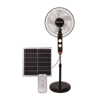 Ventilador de Carga Solar FS-228 de 16 Pulgadas con Luz, Ventilador de Pie Vertical de Larga Duración para Uso en Interiores y Exteriores en Caso de Emergencia