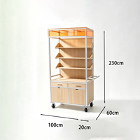 Étagère mobile multi-niveaux en profilé aluminium réglable pour la présentation de livres en bibliothèque et la vente au détail
