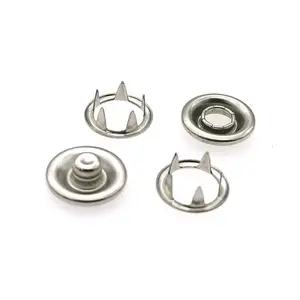 Hot selling eco-friendly metal 10mm 10.5mm 11mm ring snap fastener 16L 333# prong snap button