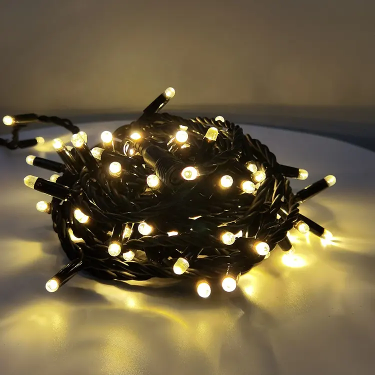 Flexible Rubber Wire Outdoor IP65 Waterproof 180 Luminous Angle Christmas Light LED String