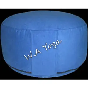 Venta al por mayor Ecológico Silla Redonda Zabuton Ajustable Natural Portátil Bolster Zafu Alforfón Yoga Meditación Cojín