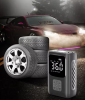 Compresseur d'air rechargeable Gonfleur de pneu Pompe portable avec batterie 4000mAh Écran numérique et LED d'urgence 150PSI Arrêt automatique