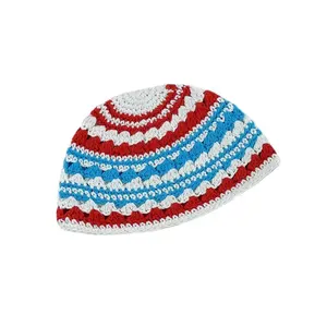 قبعة Kippah يهودية بنمط جديد, قبعة Kipa Kippot يهودية محبوكة يدويًا ، للبيع بالجملة