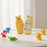 Jouet éducatif sensoriel pour enfants de 2 à 4 ans, téléphone portable musical en forme de lapin en plastique ABS, apprentissage interactif