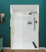 Panneau mural de douche en grande dalle de marbre cultivé 3D, ignifuge et étanche, pour hôtel, salle de bain intérieure, contour de baignoire, lignes texturées horizontales