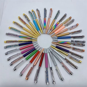 <span class=keywords><strong>Pietre</strong></span> <span class=keywords><strong>preziose</strong></span> di carv rosa oro argento metallo fatto a mano chips di cristallo artigianato multi colore di cristallo penna a sfera per il regalo - Product Image 1