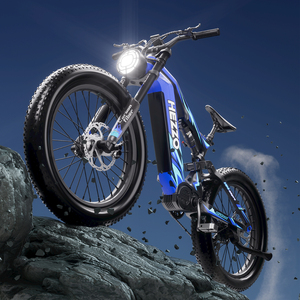 Vélo électrique HEZZO K9, moteur 1000W, autonomie 70-90 km, étanche, contrôle par application, 26 pouces, alliage d'aluminium, 9 vitesses, 50 km/h, batterie lithium, frein avant - Product Image 5