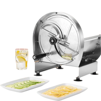 Machine à trancher les fruits et légumes manuelle de haute précision BANMO, en acier inoxydable, trancheuse réglable pour pommes de terre, citrons, oignons, restaurant