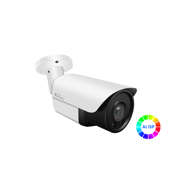 1/1.8'' Super Low Light 5MP AI ISP Full Color Outdoor Bullet POE IP Security Camera 2.8mm F1.0 Large Aperture Lens Two Way Audio