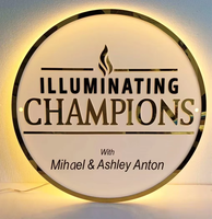 Enseigne lumineuse en acrylique avec lettres métalliques, enseigne publicitaire LED stéréo rétroéclairée pour extérieur, boîte à lumière publicitaire transfrontalière