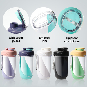 Logo personalizzato 600ml BPA-Free palestra Fitness Sport Shaker bottiglia di acqua nuovo stile Motivator proteina Shaker tazza con corda Drinkware - Product Image 4