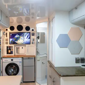 Travelling European Quality Chinese Style China Wholesale Trailer Travelling All Road RV Caravan Car With Kitchen