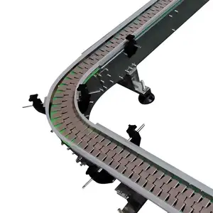 modular top slat conveyor food transport belt conveyor for drinking water, beverage, material transportation in production line