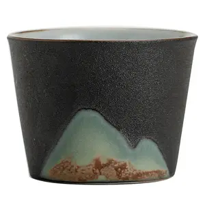 Taza de café hecha a mano de estilo japonés antiguo creativo de último diseño