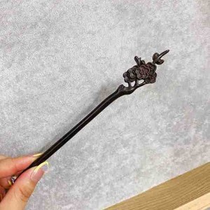Épingle à cheveux en bois de santal exquisément sculptée, accessoire capillaire de style antique, nouvelle épingle à cheveux haut de gamme pour chignon chinois, épingle à cheveux Hanfu - Product Image 2