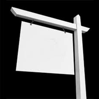 Panneau de signalisation immobilière pour visites immobilières et ventes de jardin, avec options de base plate et de base gothique, en PVC blanc