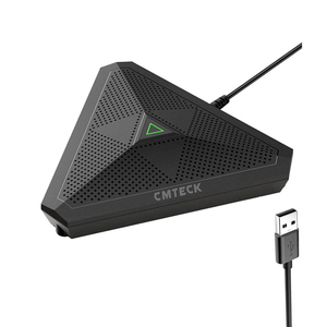 Tri Angle Shape Omnidirectional AI <strong>Automatic</strong> Meeting Note Recording Mute Key Minute Microphone USB Wired Conference Microfone - Product Image 1