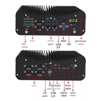 BKHD Intel i5 1135G7 i7 1165G7 PC Industri Tanpa Kipas 2 LAN 6 COM RS485 GPIO Tegangan Lebar Mini Komputer
