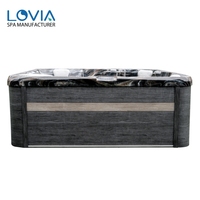 LOVIA Baignoire Spa Jacuzzi Balboa pour 5 Personnes, Bain à Remous Autoportant pour Extérieur