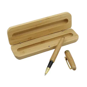 클래식 나무 펜 세트 대나무 펜 상자 선물 항목 사용자 정의 프로모션 로고