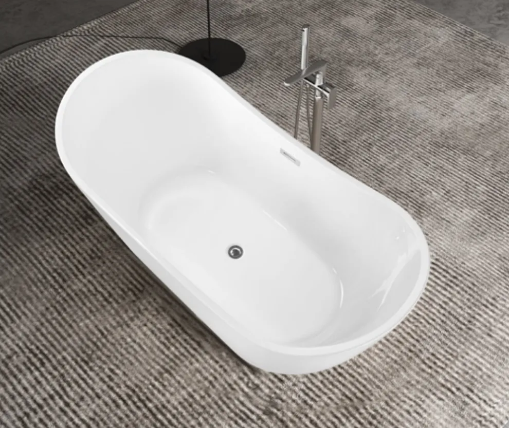 Bagno moderno vasca da bagno Freestanding per adulti in acrilico vasca da bagno Design semplice vasca da bagno per Hotel