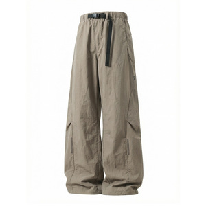 Pantalones <span class=keywords><strong>de</strong></span> escalada y pesca para hombre, estilo streetwear, <span class=keywords><strong>de</strong></span> pierna ancha, holgados, color caqui, <span class=keywords><strong>de</strong></span> nailon ligero para senderismo - Product Image 4