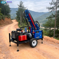 Machine de forage de puits d'eau montée sur roues pour l'exploitation minière et l'exploration hydrologique