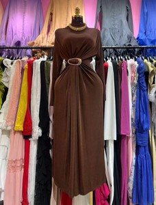 Abito Lavorato a <span class=keywords><strong>Maglia</strong></span> da Donna Primavera Autunno 2026 Nuovo Stile Vintage Casual Manica Lunga Collo Alto Vita Alta <span class=keywords><strong>Vestito</strong></span> <span class=keywords><strong>Lungo</strong></span> - Product Image 4