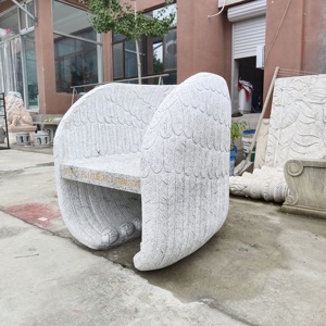 Design américain moderne Bancs commémoratifs en granit noir et sésame blanc <span class=keywords><strong>Pas</strong></span> <span class=keywords><strong>cher</strong></span> en marbre naturel Jardin <span class=keywords><strong>Cimetière</strong></span> Ailes de <span class=keywords><strong>tombe</strong></span> - Product Image 2