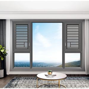 Fenêtre à battant en aluminium à rupture de pont thermique à double vitrage, exportée directement de l'usine, pour maison, villa, chambre - Product Image 3