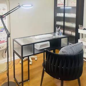 Venta Directa de Fábrica, Mesas de Manicura de Lujo, Muebles de Salón de Vidrio, Conjuntos de Mesas y Sillas para Manicura - Product Image 6