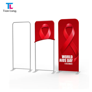 Funda De Almohada portátil TianLang, tela de tensión, tela de tensión en forma de S personalizada, muestra soporte de fondo de evento ajustable con logotipo - Product Image 6