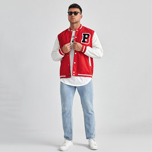 Vestes Varsity pour Hommes, Logo Personnalisé, Laine, Vestes Varsity Personnalisées pour Hommes, Vestes Varsity à Manches Longues Blanches pour Hommes - Product Image 4