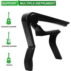 Capo de Guitarra Metálico con Almohadilla de Silicona, Pinza Portátil para Instrumentos de Cuerda, para Guitarra Acústica y Eléctrica - Product Image 2
